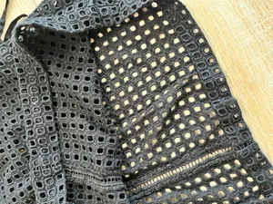 Womens Point Sur Black Eyelit Lace Blouse - 00 thumbnail 4