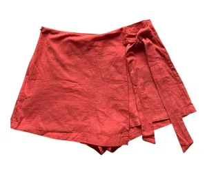 SheIn Red Wrap Skort with Side Tie thumbnail 1