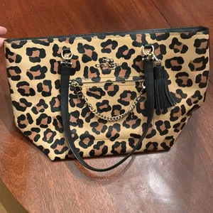 PRICE DROP Coach Town Car Ocelot Leopard Print Tote Leather Tan, Brown & Black thumbnail 15