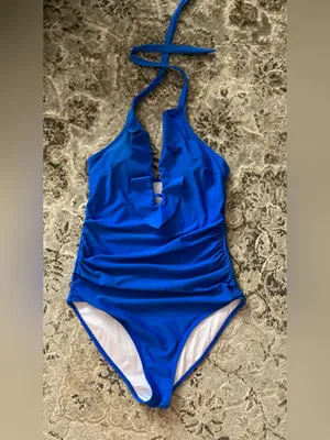 Flattering Royal Blue Ruffle One thumbnail 5