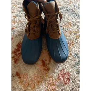 Sperry Top-Sider Saltwater Duck Boots Tan Leather Waterproof STS94923 Women 9 thumbnail 2