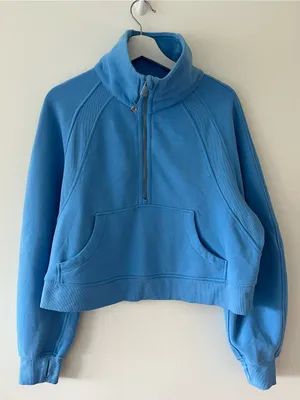 Lululemon Scuba Oversized Funnel Neck Half Zip Blue Size M/L thumbnail 3