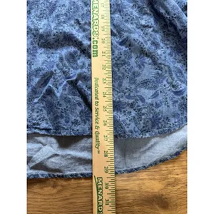 Cato Est 1946 Women Size XL Blue Paisley Shirt Top Tie Neck Career Office City‎ thumbnail 3
