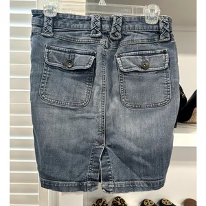 Arizona Jeans Co. Women's Denim Jean Skirt Braided Belt Loops 27" Waist thumbnail 4