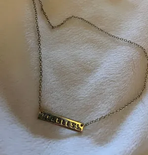 “Fearless” pendant necklace Silver thumbnail 2