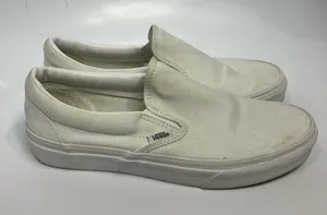 Vans all white slip on‎ shoes unisex sizes thumbnail 1