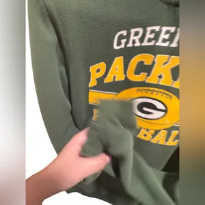 Women’s Large OuterStuff Green Bay Packers Hoodie Sweatshirt Green Gold thumbnail 5