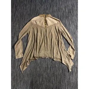 Gimmicks by BKE Mock Neck Long Sleeve Bohemian Rustic Cottage Earthy Lace Medium thumbnail 2