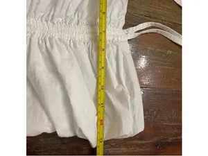 NWOT Steve Madden White Lace Halter Mini Dress Cotton Tiered Small Read thumbnail 10