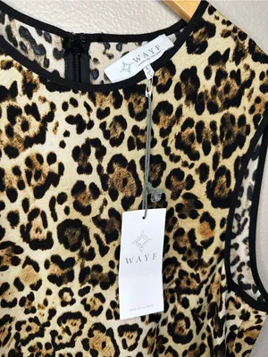 NWT WAYF Leopard Print Sleeveless Mini Dress thumbnail 4