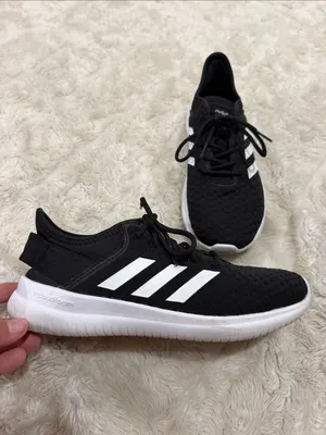 Adidas Cloudfoam QT Flex women's sneakers in black and white size 7 thumbnail 3