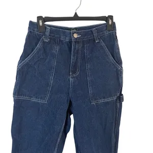 Simply Socety Size 3/26 Dark Wash Carpenter Baggy Jeans Pockets‎ thumbnail 2