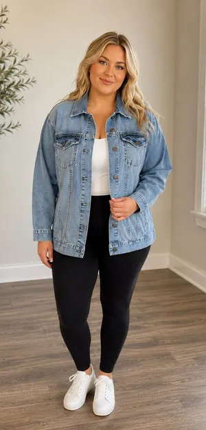 a.n.a. A New Approach Denim Jean Jacket Light Wash Size 1x Classic Casual thumbnail 1