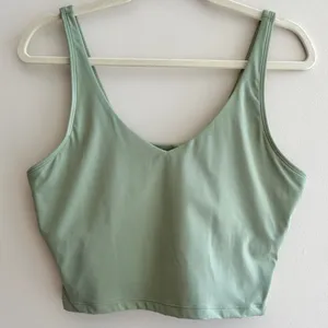 Light Green Racerback Sports Bra, Workout Gear, Women’s Activewear, Size Large thumbnail 1