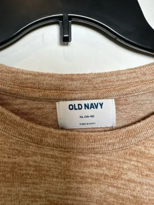 Old Navy Long Sleeve Sweater Size XL 14-16 Brown Space Dye Knit Pullover thumbnail 2