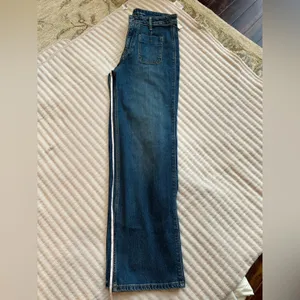 - Anthropologie Pilcro Vintage Column HighRise Wide Leg Jeans Size 31 Inse… thumbnail 8
