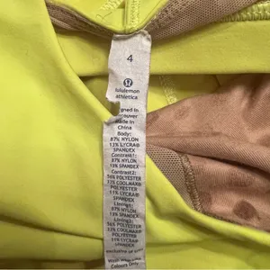 Lululemon Optimal Double Strap Cutout Back Tank Top in Ray‎ Neon Yellow Size 4 thumbnail 16