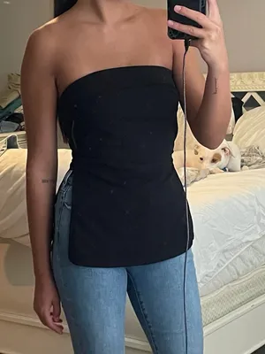 SHEIN Black Strapless Tube Top thumbnail 1