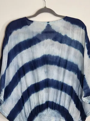 Shiraleah Blue Dyed Cotton Swim Cover-Up One Size thumbnail 5