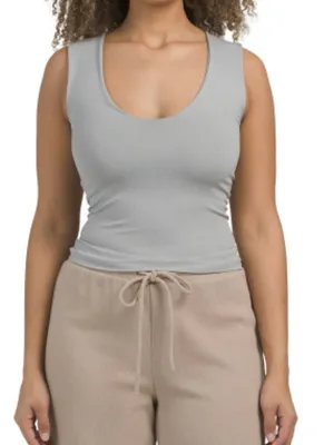 Intimately Free People Clean Lines Muscle Cami in Heather Gray M/L NWT thumbnail 1