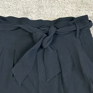 Sézane Pants Womens 40 US 8 Black Trousers Belted Pockets Career Classy Office thumbnail 3