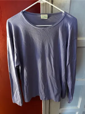 L.L. Bean Women’s Vintage 100% Pima Cotton Long-Sleeve Crewneck Tee XL Y2K thumbnail 2