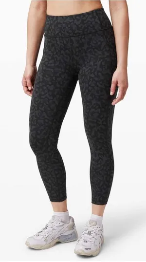 Lululemon Invigorate High-Rise Tight 25" Formation Camo Deep Coal Multi Size 8 thumbnail 1