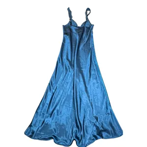 Victoria's Secret Gold Label Teal Satin Lace Nightgown M Lingerie Elegant Vintage thumbnail 5