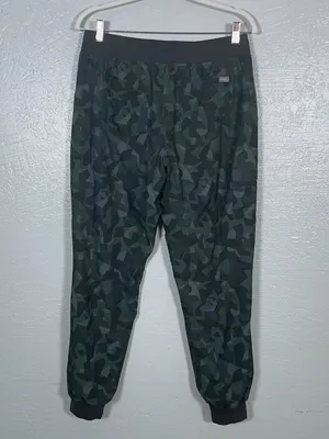 Figs Women M Black Gray Camo Technical Jogger Scrub Pants Cargo Lined Pockets thumbnail 5