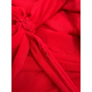 Deme by Gabriella Adrianna Romantic Draped Ethereal Formal Dress NWT Red S $405 thumbnail 7