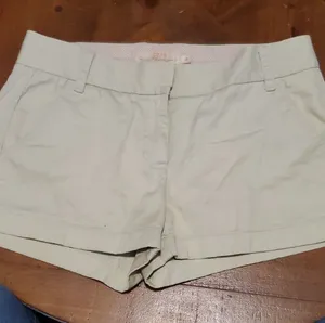 J. Crew High-Waist Chino Shorts - Pale Mint thumbnail 1