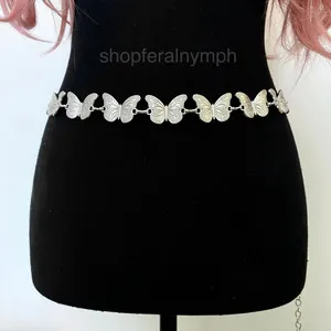 Silver Y2K Butterfly Fairycore Chain Belt, Fits 23-41.5 Inches, X7GA1276 thumbnail 3