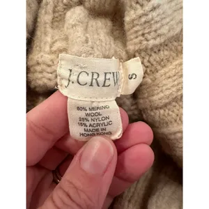 J.CREW Beige Merino Wool Turtleneck Sweater S thumbnail 5