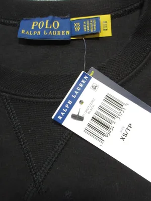 NWT Polo Ralph Lauren Women's Big Pony Sweatshirt in Black Tonal Pullover XS thumbnail 5