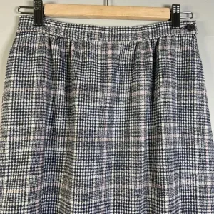 VINTAGE Pendleton Size 6 Wool Plaid Tartan‎ Midi Skirt USA Blue Tan A-line thumbnail 2