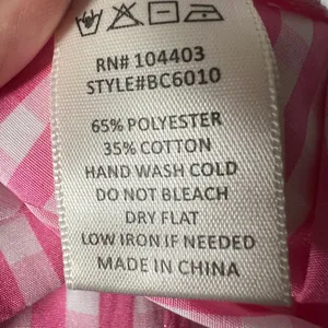 Revolve J.O.A. Los Angeles Top Medium Pink Gingham One Shoulder thumbnail 4