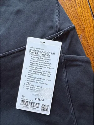 Lululemon Align With Pockets High Rise 28” Black Size 10 NWT thumbnail 4