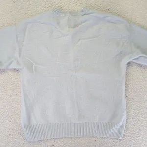 NAADAM 100% Cashmere Crew Neck Sweater Light Blue‎ Size Medium STAINS thumbnail 7