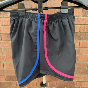 Nike Dri-Fit Tempo 10K Running Shorts Women Black Multi Color Stripe Size Small thumbnail 8