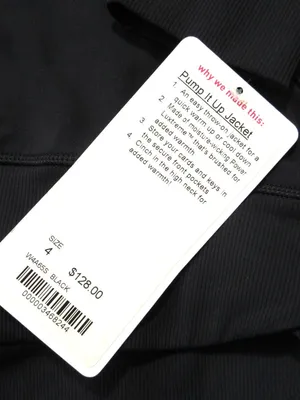 NWT Lululemon Pump It Up Jacket in Black Power Luxtreme Full Zip 4 thumbnail 3
