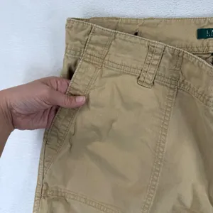 Lauren Ralph Lauren 12 Khaki Tan‎ Herringbone Cotton Straight Leg Chino Pant thumbnail 8