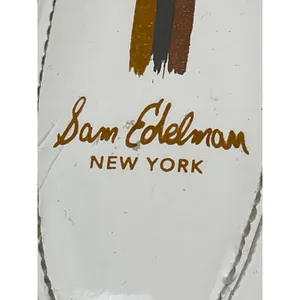 Sam Edelman Women's White Double E Straps Square Toe Bay Flat Slides Sandals 9.5 thumbnail 5