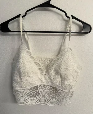 Lace top White Size M thumbnail 1