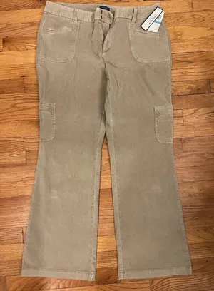 Dockers favorite fit midrise boot cut corduroy cargo 16 Tan NWT‎ Vtg Deadstock thumbnail 1