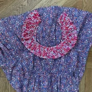 J.Crew Liberty Floral Cherry Printed Ruffle Tier Summer Dress Size S thumbnail 13