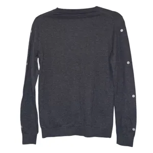 J Crew Mercantile Faux Pearl Sweater Small Gray Wool‎ Blend Crewneck NWT thumbnail 3