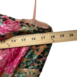 HEMANT‎ & NANDITA One Shoulder Floral Metallic Ruffle Mini Dress XL FLAWED thumbnail 10