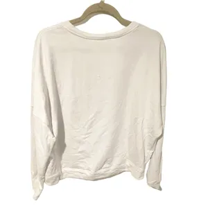 Fabletics XXL White Los‎ Angeles Crewneck Slub Sweatshirt California thumbnail 4