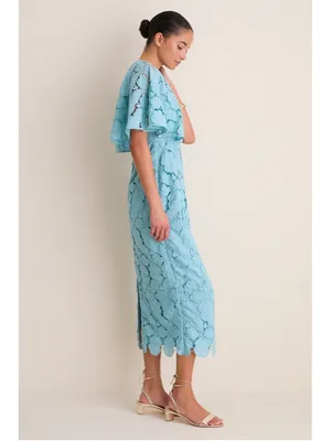 Tuckernuck Cameo Blue Eyelet Cape Leah Dress 8 Tea Garden Party Wedding Bridal thumbnail 4