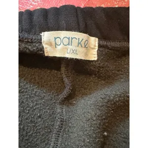 Parke Black Fleece‎ Lined Jogger Sweatpants Elastic Waist L/XL Lounge Cozy thumbnail 3